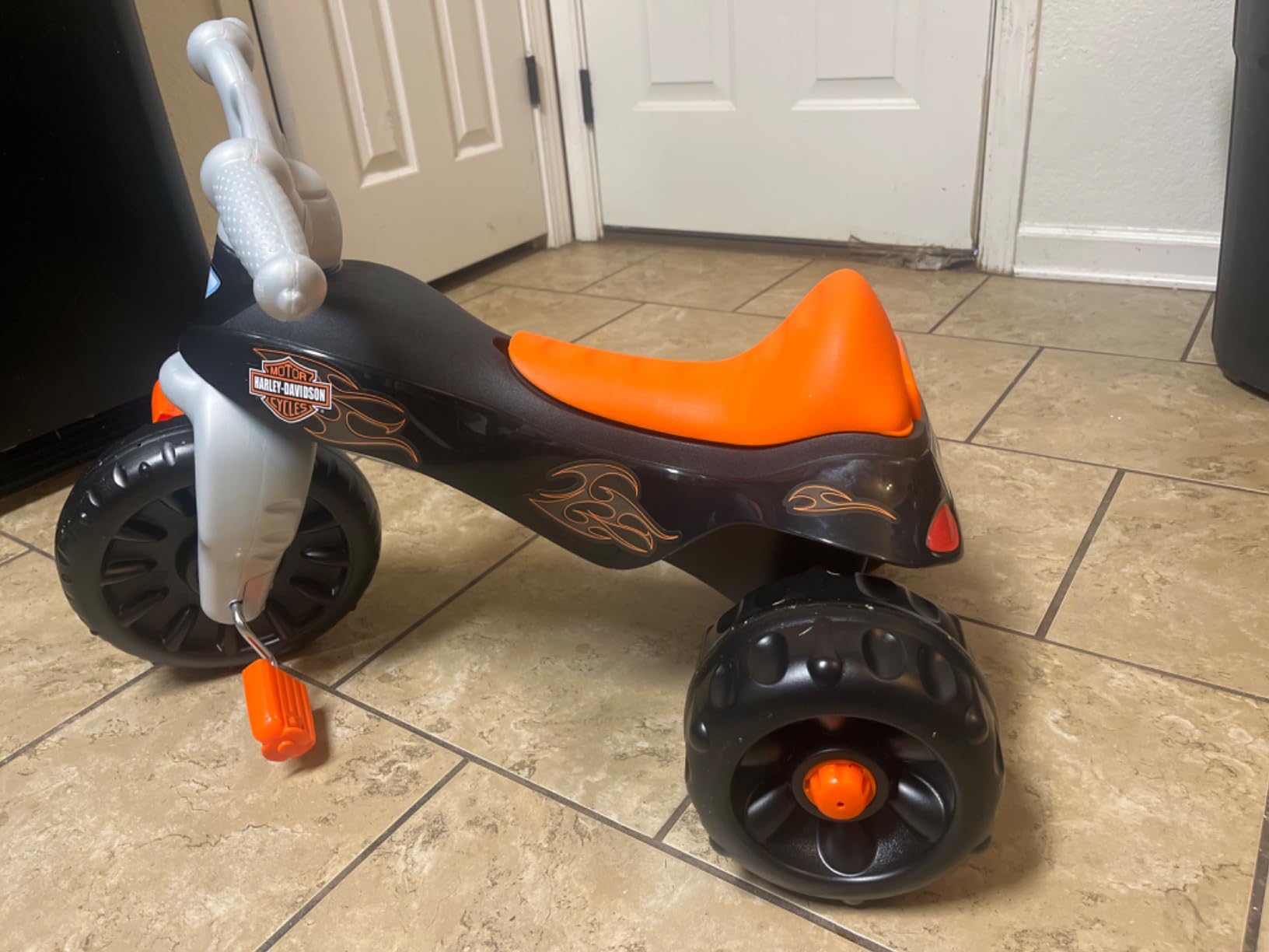 Fisher-Price Toddler Tricycle Harley-Davidson Tough Trike, Toy Bike with Handlebar Grips & Storage for Outdoor Play Kids Ages 2+ Years (Amazon Exclusive) customer photo 1