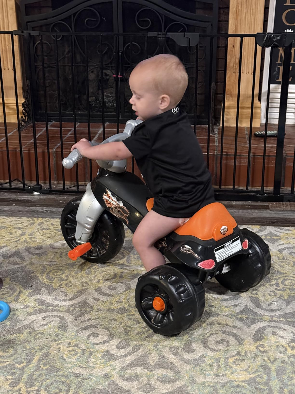 Fisher-Price Toddler Tricycle Harley-Davidson Tough Trike, Toy Bike with Handlebar Grips & Storage for Outdoor Play Kids Ages 2+ Years (Amazon Exclusive) customer photo 2