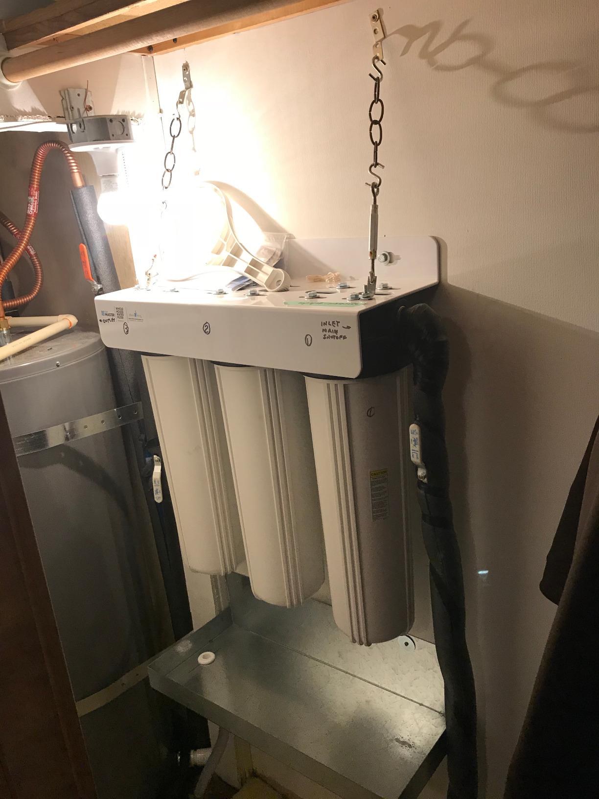 Home Master Whole House Three Stage Water Filtration System with Fine Sediment, Iron and Carbon, Blue customer photo 1