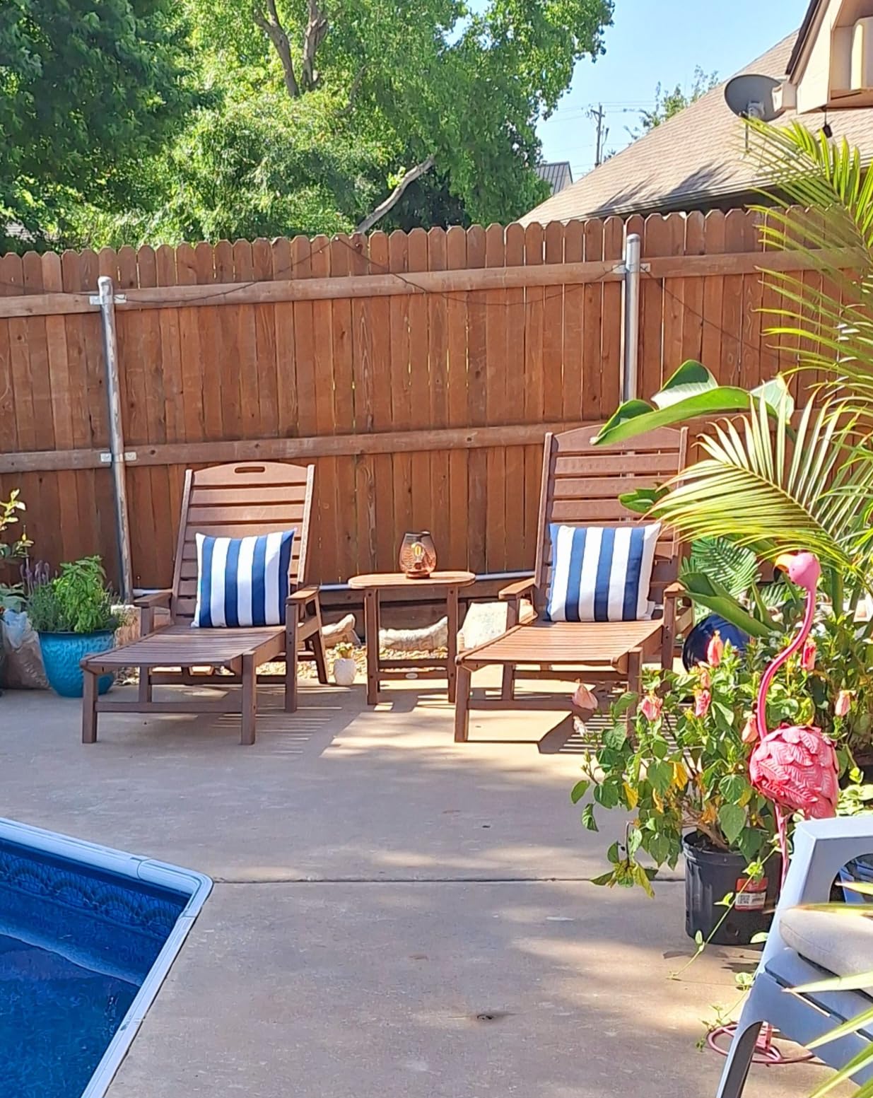 POLYWOOD NCC2280TE Nautical Arms Chaise, Teak customer photo 1