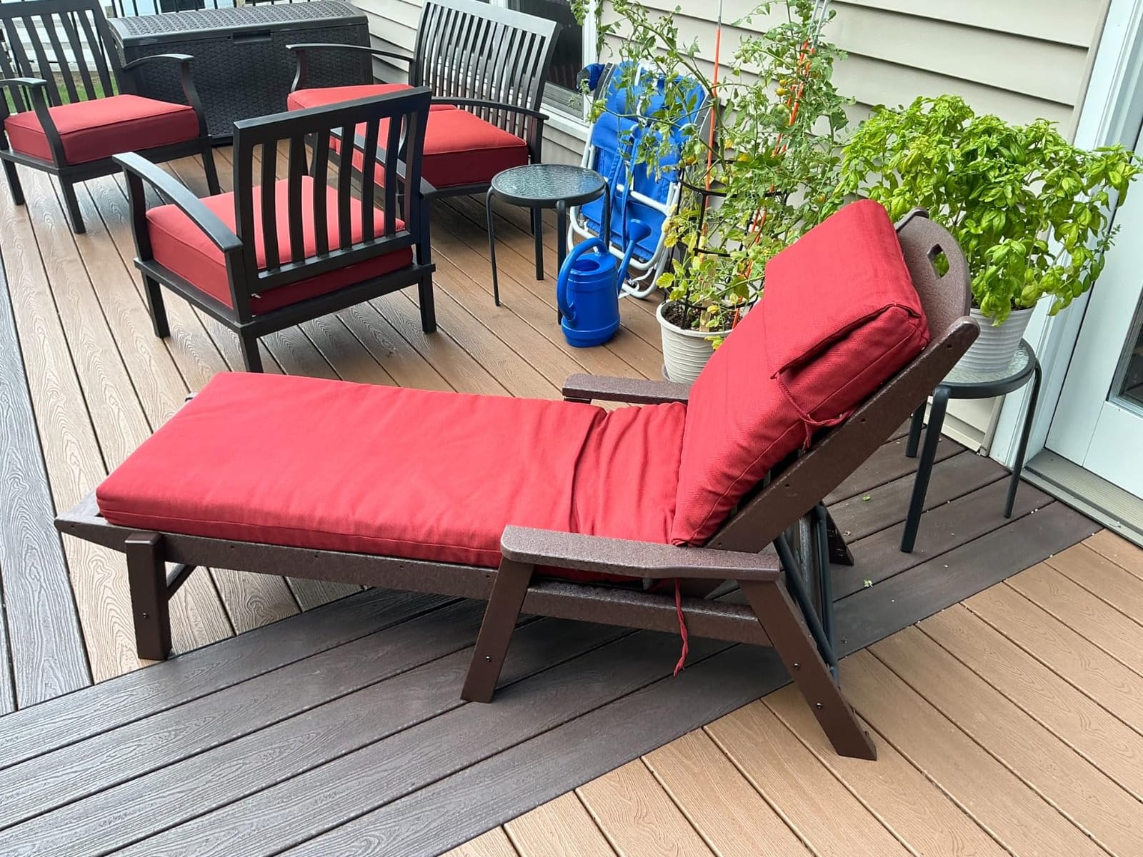 POLYWOOD NCC2280TE Nautical Arms Chaise, Teak customer photo 2