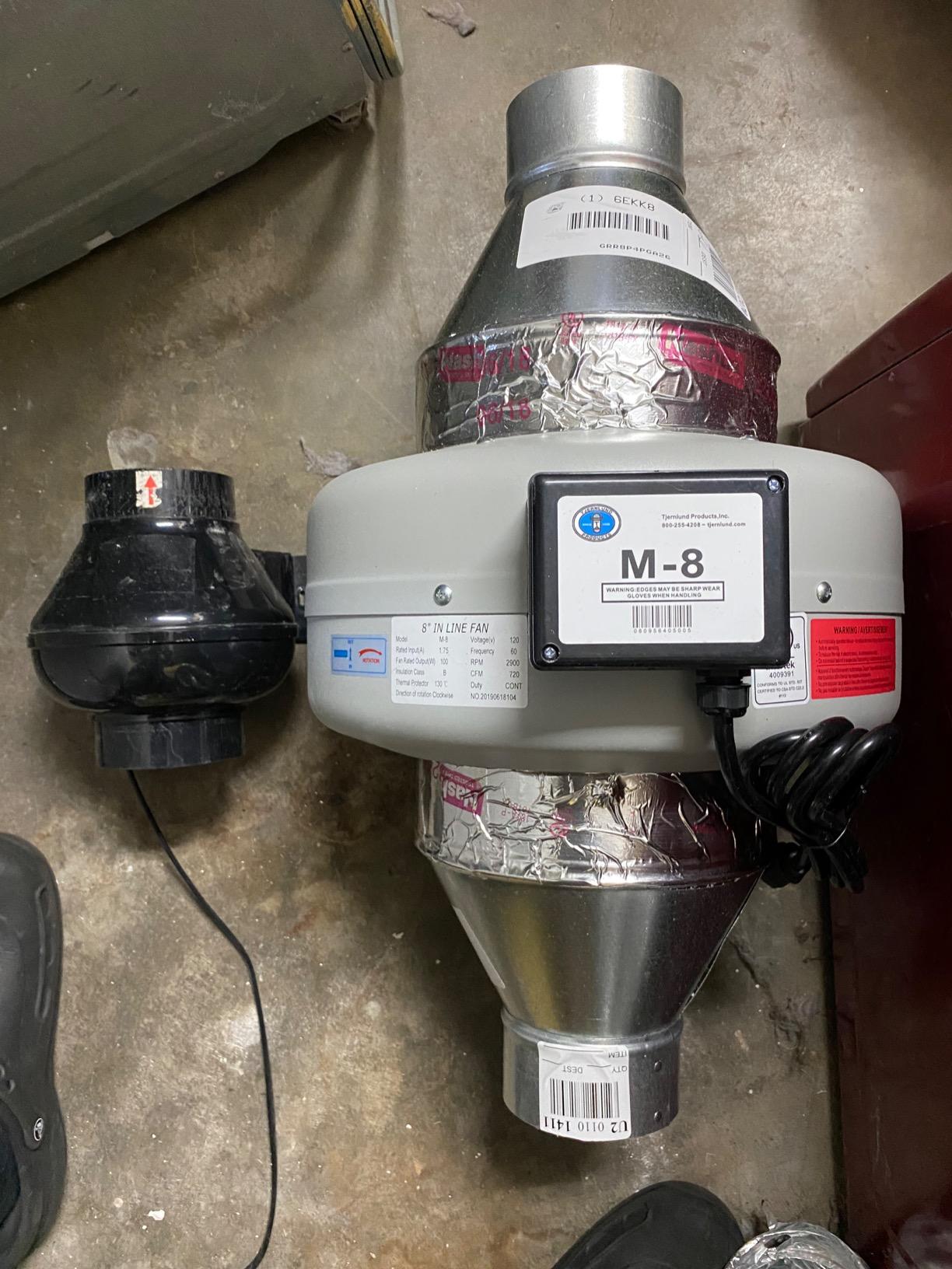 Tjernlund M-6 Metal Inline Duct Booster Fan for Ventilation, 6 in, 460 CFM customer photo 1