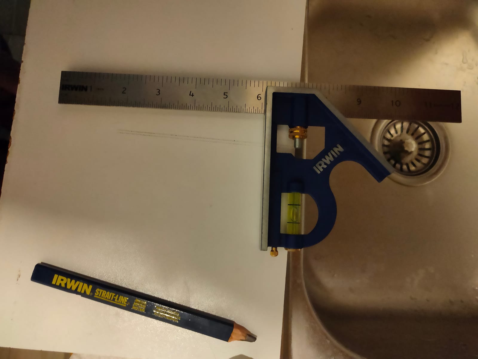 IRWIN Tools Combination Square, Metal-Body, 6-Inch (1794468), Blue customer photo 1