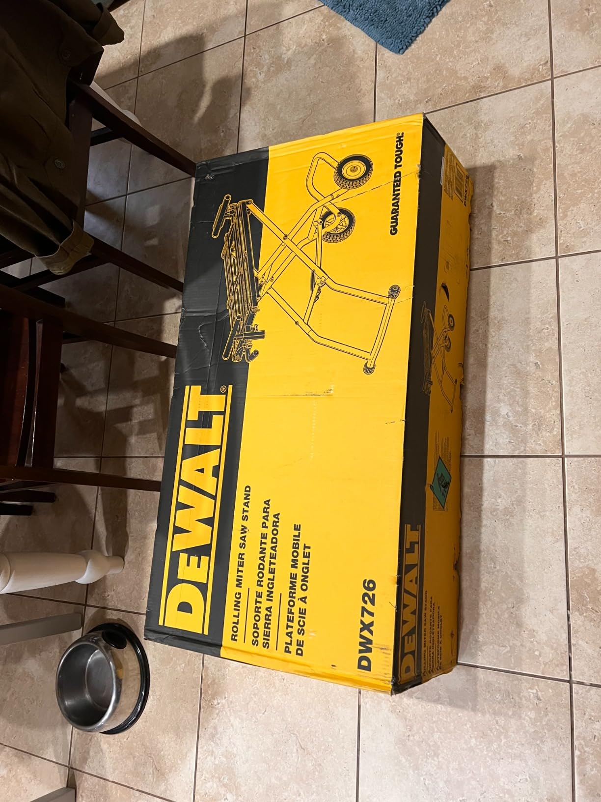 DEWALT Miter Saw Stand With Wheels, 32-1/2 in. x 60 in Foldable Rollling Stand, Adjustable Height, Durable Steel, 8 ft. Material Support, Universal Mounting Rails (DWX726) customer photo 2