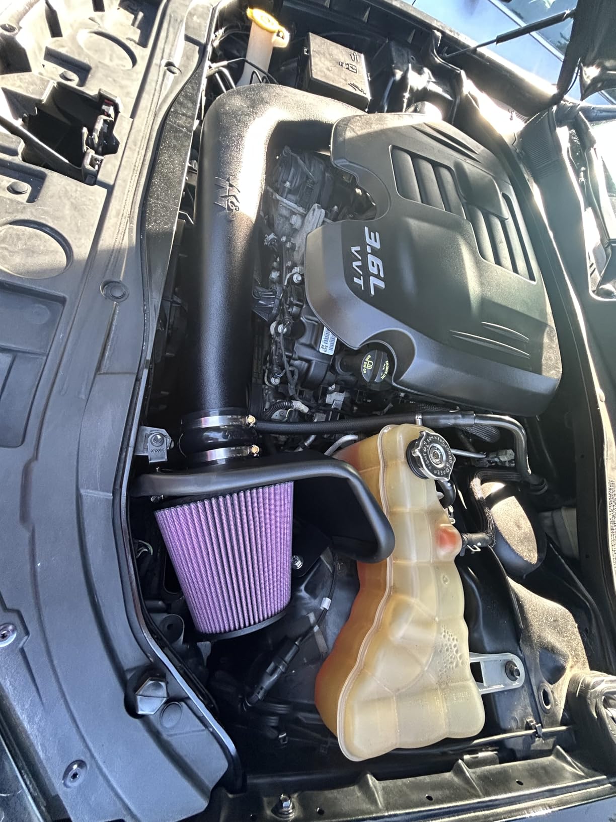 K&N Cold Air Intake System: High-Flow Air Filter, Increase Performance & Acceleration: Compatible with 2011-2023 CHRYSLER/DODGE, 300, 300C, Challenger, Charger, 63-1564 customer photo 1