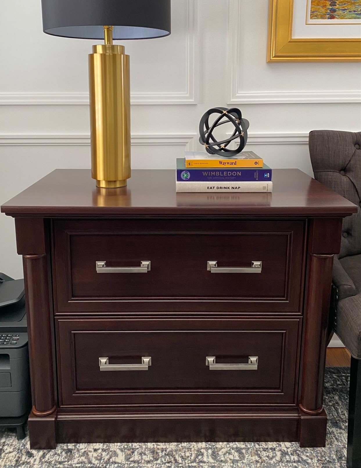 Sauder Palladia File Cabinet with 2 Drawers, Safety Mechanism, Lateral File Cabinet - Select Cherry Finish customer photo 1