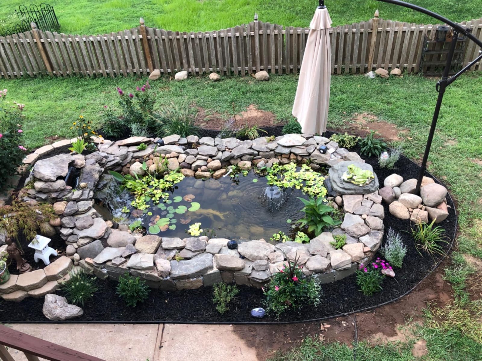Simply Ponds 2100 GPH Water Garden Koi Pond Kit 15 x 20 Ft EPDM Liner customer photo 1