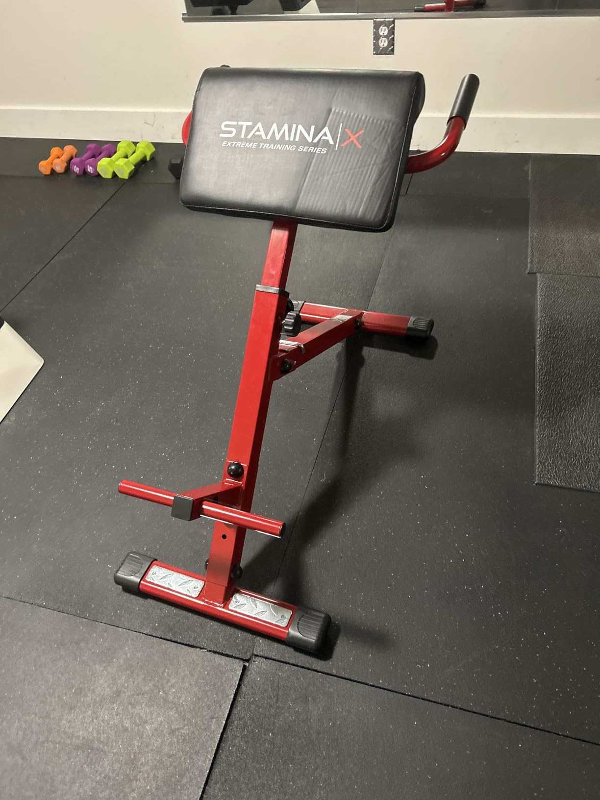 Stamina X Adjustable Ab, Back, and Core Strength Exercise, Sit-Up Fitness Hyperextension Weight Bench for At-Home Workouts customer photo 1