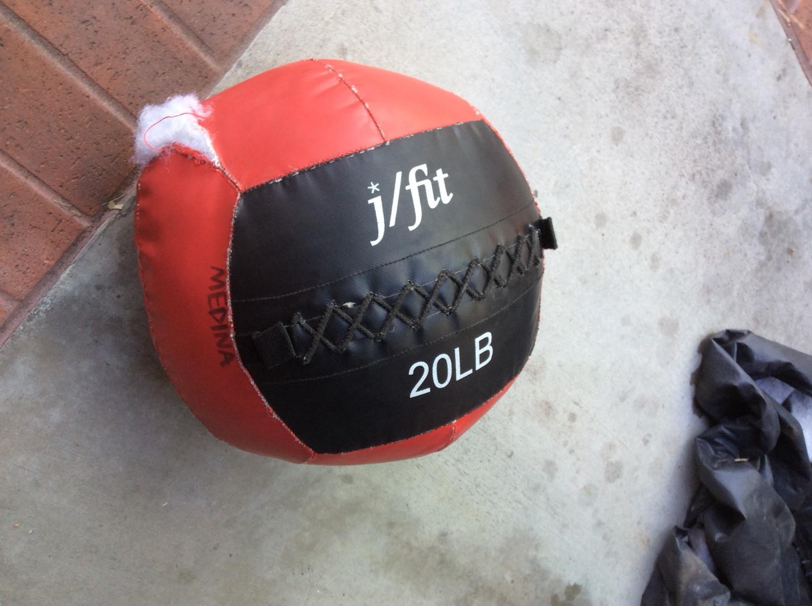 JFit Wall Ball – Premium Soft Weighted Exercise Ball for Strength, Conditioning, Gym & Home Workouts, 4-30 LB customer photo 2