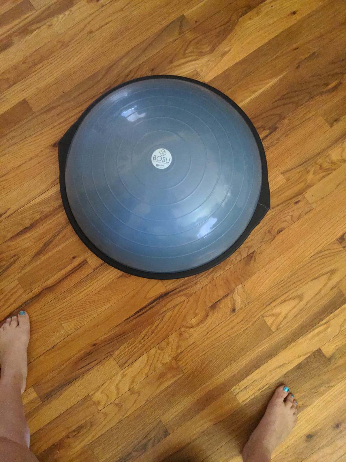 Bosu Balance Ball Exercise Trainer, Home Gym Equipment w/Guided Workouts & Pump, 26