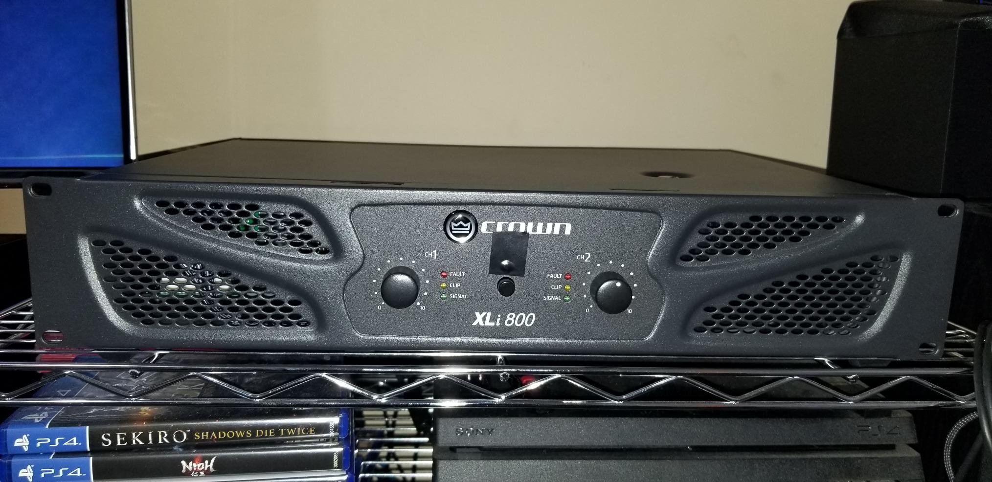 Crown XLi800 Two-channel, 600-Watt Bridged 8Ω Power Amplifier. Professional DJ, PA, Stage Amp. Black customer photo 2