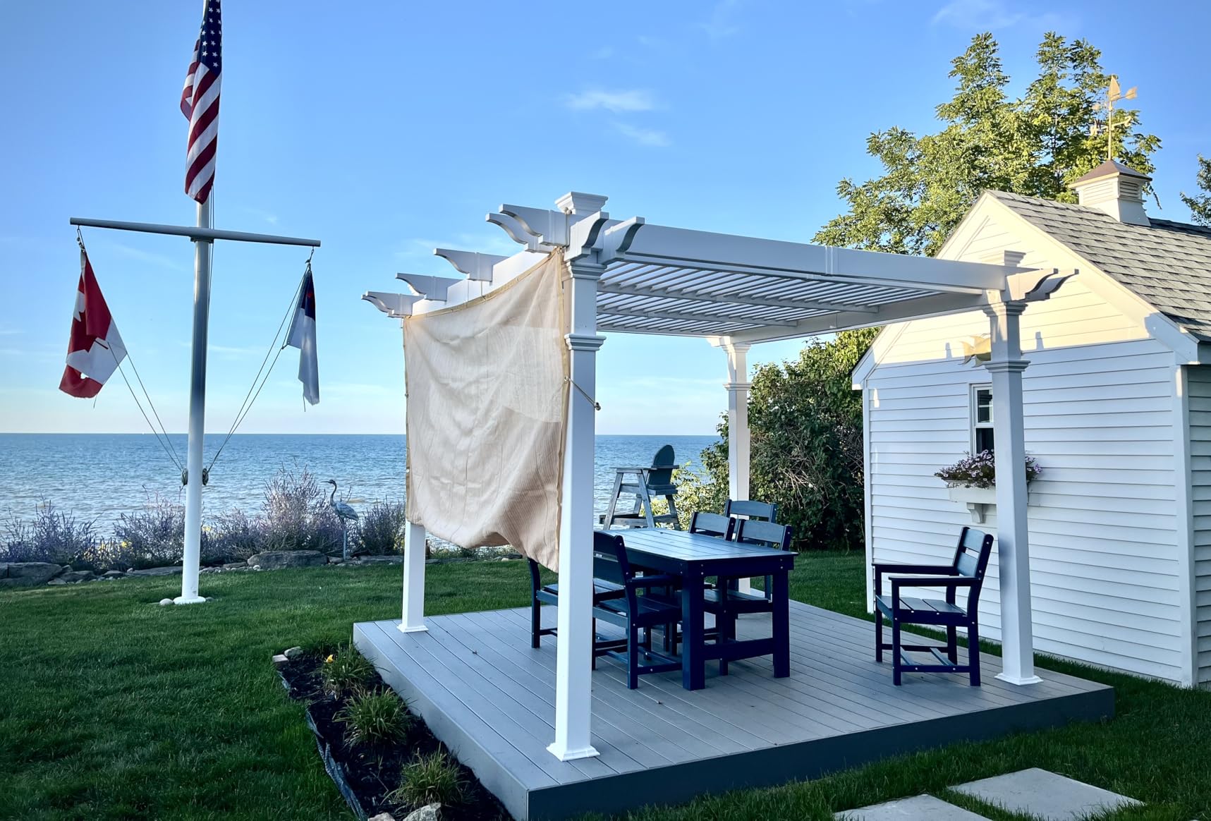 Avalon 10' x 10' Adjustable Louvered Vinyl Pergola customer photo 1
