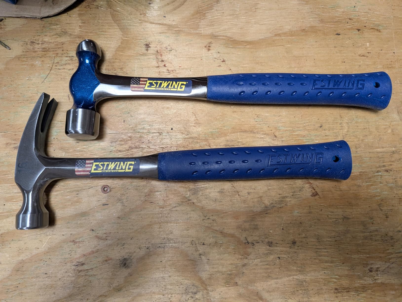 ESTWING Ball Peen Hammer - 16 oz Metalworking Tool with Forged Steel Construction & Shock Reduction Grip - E3-16BP customer photo 2