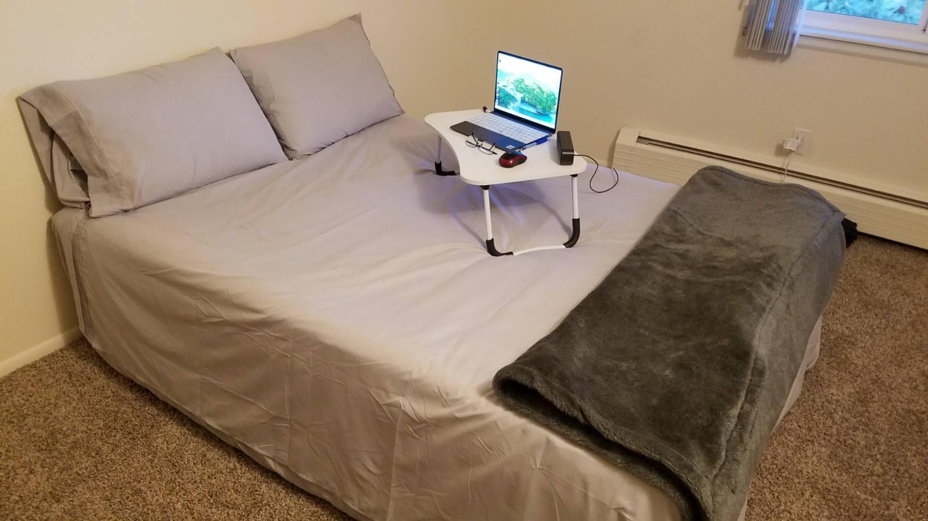 SoundAsleep Dream Series Raised Queen Air Mattress, Built-in Pump, Blue | ComfortCoil Technology, fast 1-click inflation, waterproof flocked top and SureGrip bottom create a stable guest bed for two customer photo 2