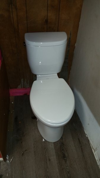 TOTO® Entrada™ Two-Piece Elongated 1.28 GPF Universal Height Toilet, Cotton White - CST244EF#01 customer photo 1