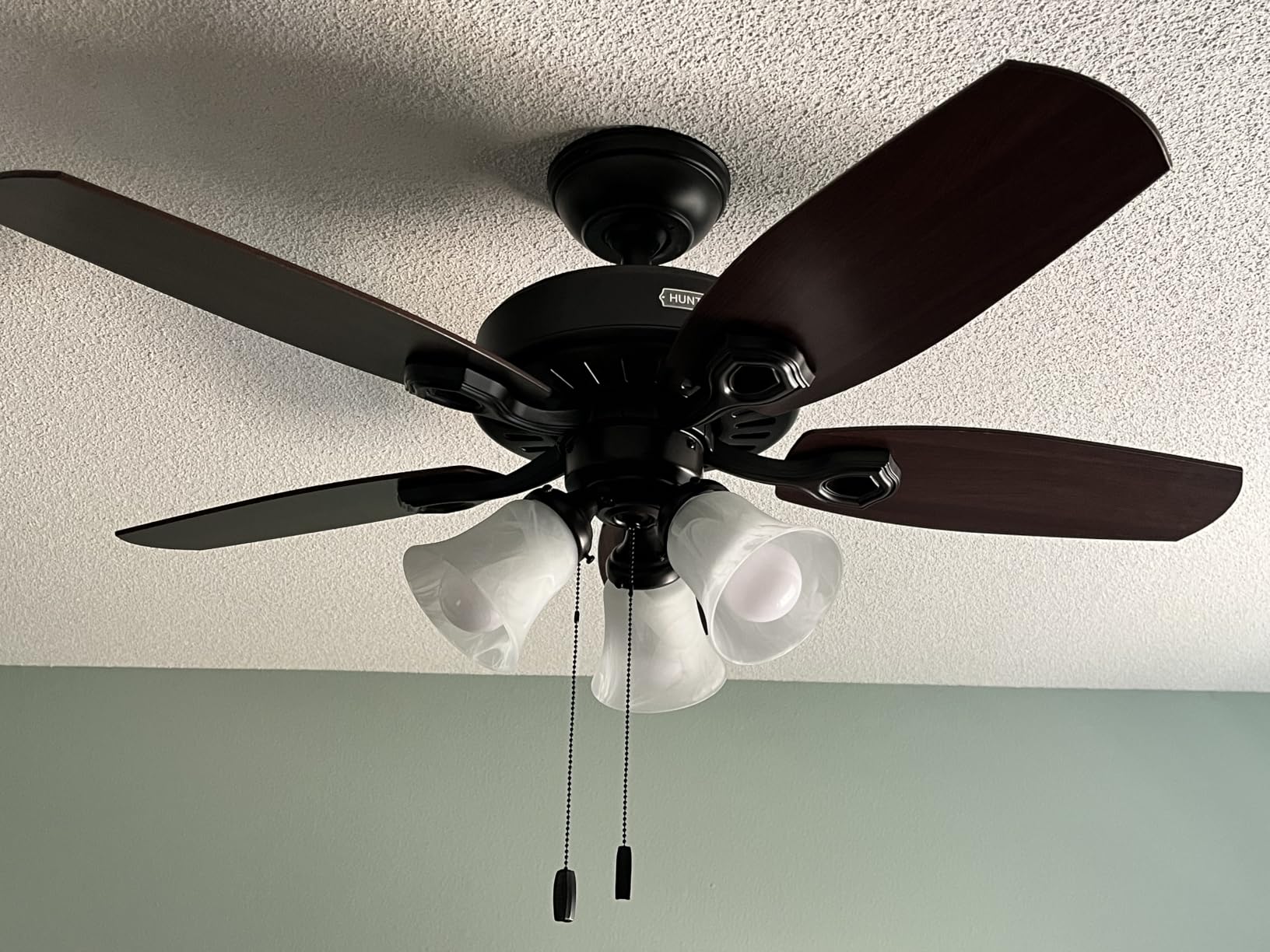 Hunter Builder, Indoor, Ceiling Fan, with LED Lights, 42 inch, Snow White customer photo 1