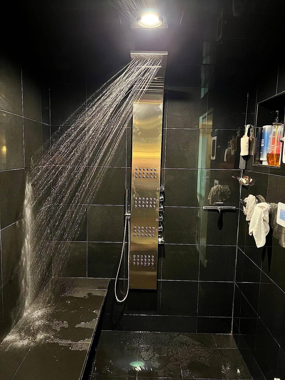 Blue Ocean 64.5” Stainless Steel SPS8727 Thermostatic Shower Panel Column with Rainfall Showerhead, Body Jets, and Handheld Showerhead, Shower Tower customer photo 2