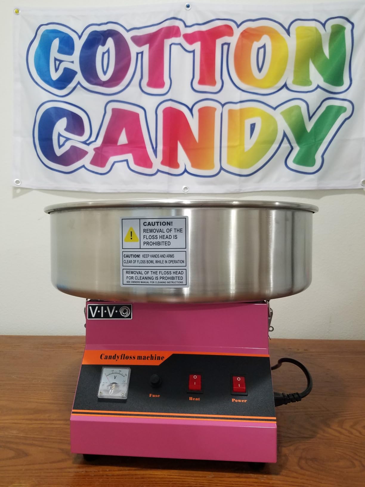 VIVO Pink 1030W Electric Cotton Candy Machine, CANDY-V001 customer photo 2