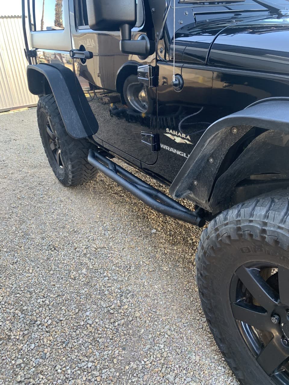 Barricade Off-Road Rock Sliders in Textured Black | Heavy-Duty Tubular Side Steps & Rock Rails | Compatible with 2007-2018 Jeep Wrangler JK 4-Door | Driver & Passenger Pair customer photo 1