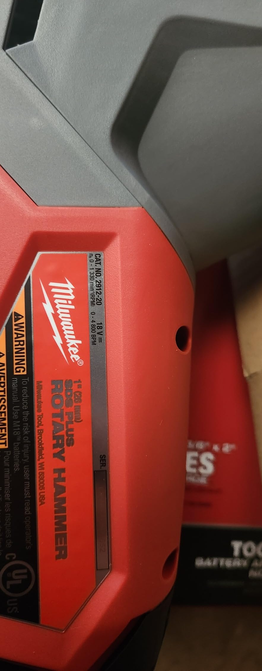 Cordless Rotary Hammer, SDS Plus customer photo 1