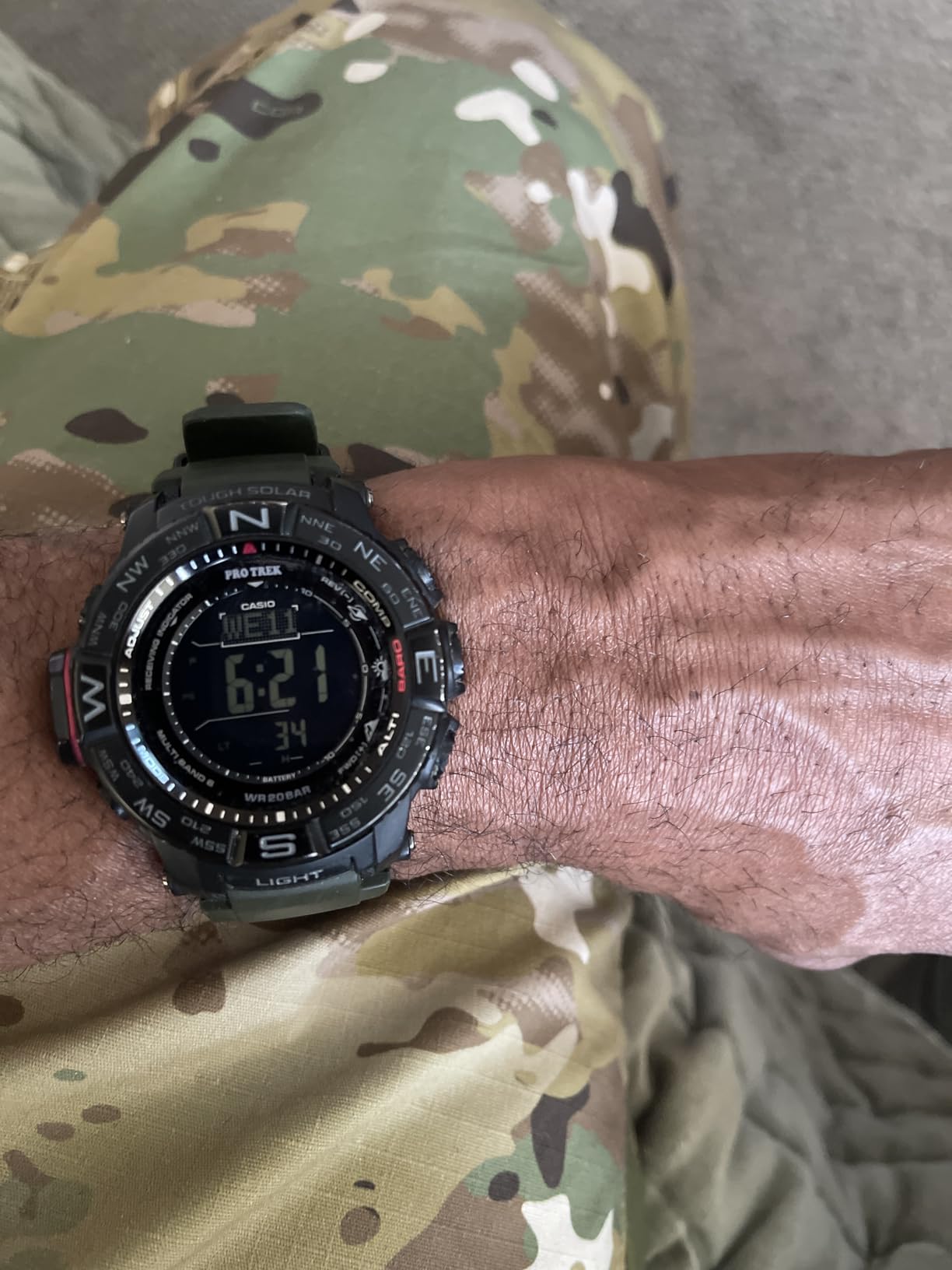 Casio PRW3500 Series | Pro Trek | 100M WR | Compass | Alt/Baro-Thermo | Tough Solar Power | Atomic Timekeeping | 1-100 SEC Stopwatch | Countdown Timer | World Time customer photo 1