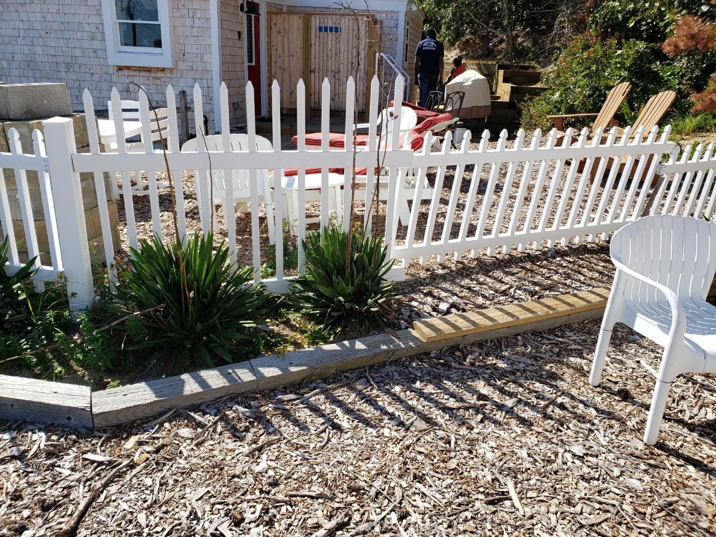 WamBam Sturbridge Yard or Pool Fence, White Vinyl No Dig DIY Kit customer photo 2