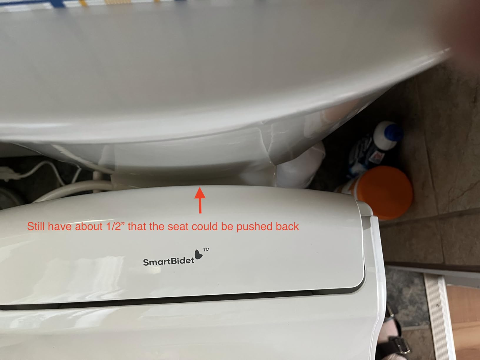 SmartBidet® SB-1000 Smart Bidet Electric Bidet Toilet Seat with Heated Seat, Warm Water, Air Dryer – Remote Control, Elongated customer photo 2