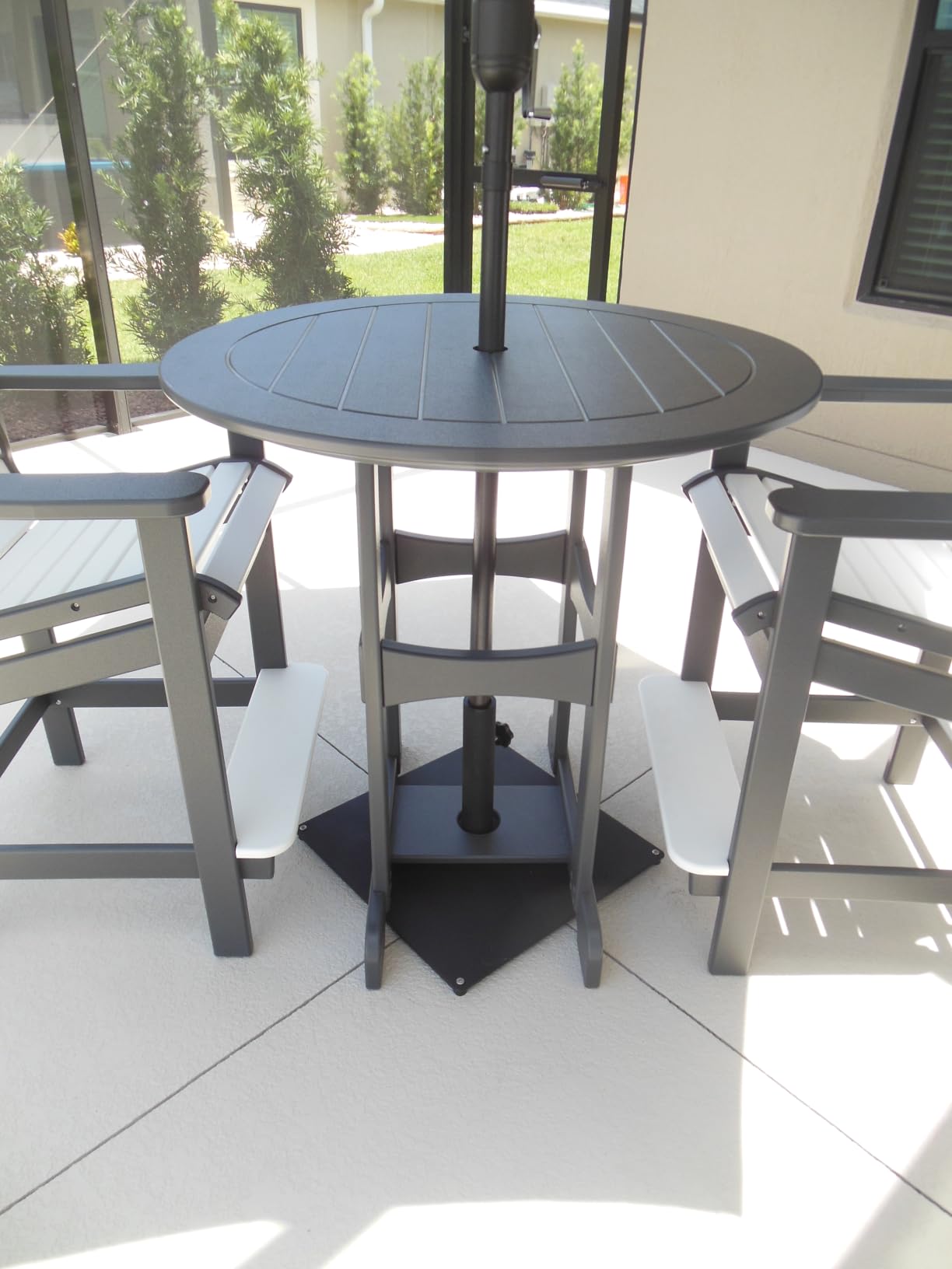 Tropishade Steel Plate Umbrella Base, 36 lbs, Black customer photo 2