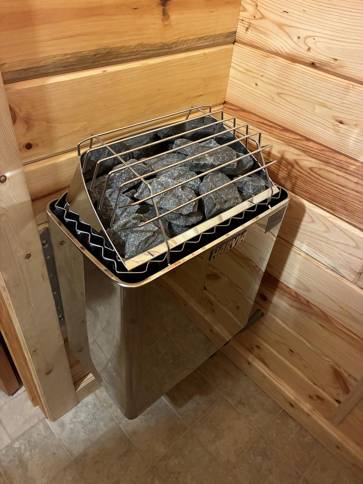 Harvia KIP 4.5KW, 240V-1PH Electric Sauna Heater With Built In Controls (Includes Sauna Stones) customer photo 2
