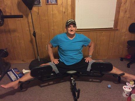 Century Versaflex 2.0 Stretching Machine Black | Heavy-Duty Steel Construction with Supportive Backrest | Adjustable Leg Stretch Trainer for Flexibility, Splits & Range of Motion | Home Gym Equipment customer photo 2