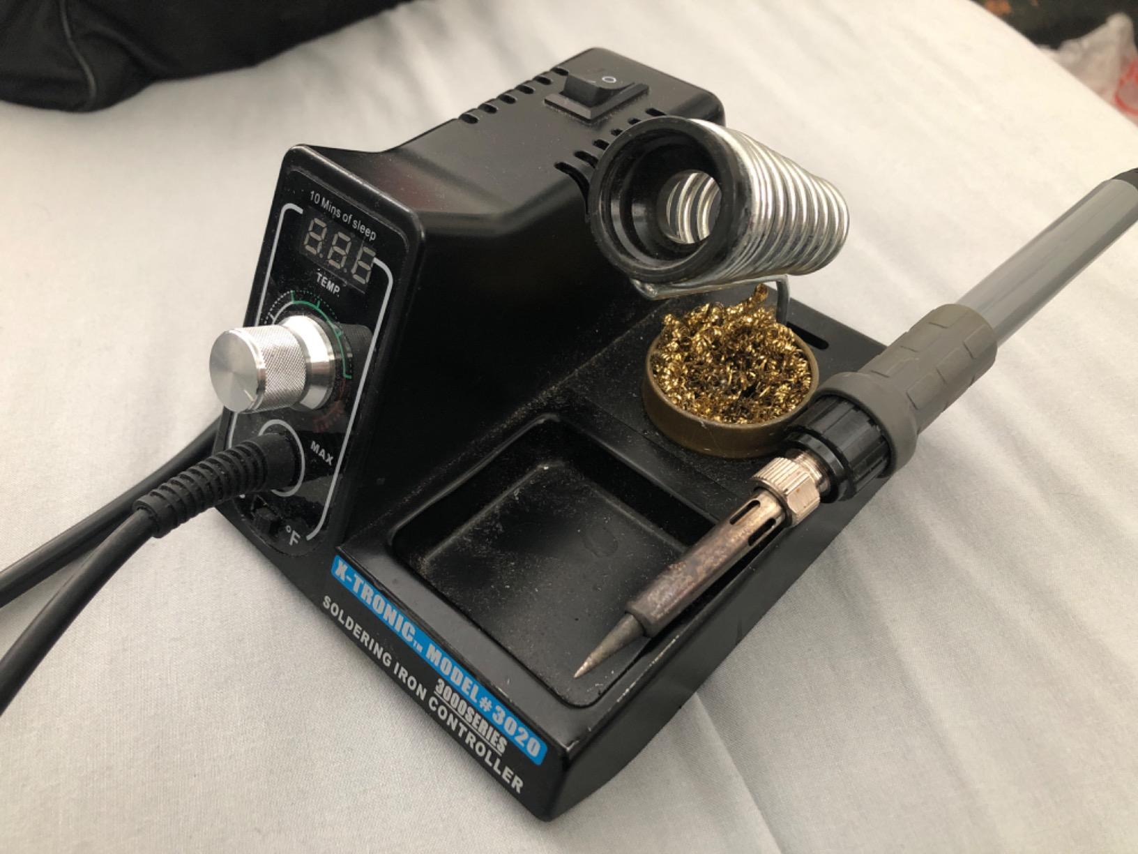 The Original X-Tronic 3020-XTS • 75W Soldering Iron Station • LED • 2 Helping Hands • Roll of Solder • Brass Sponge w/Cleaning Flux • Wet Sponge • °C/°F Conversion Switch • 10 Minute Sleep Feature! customer photo 2