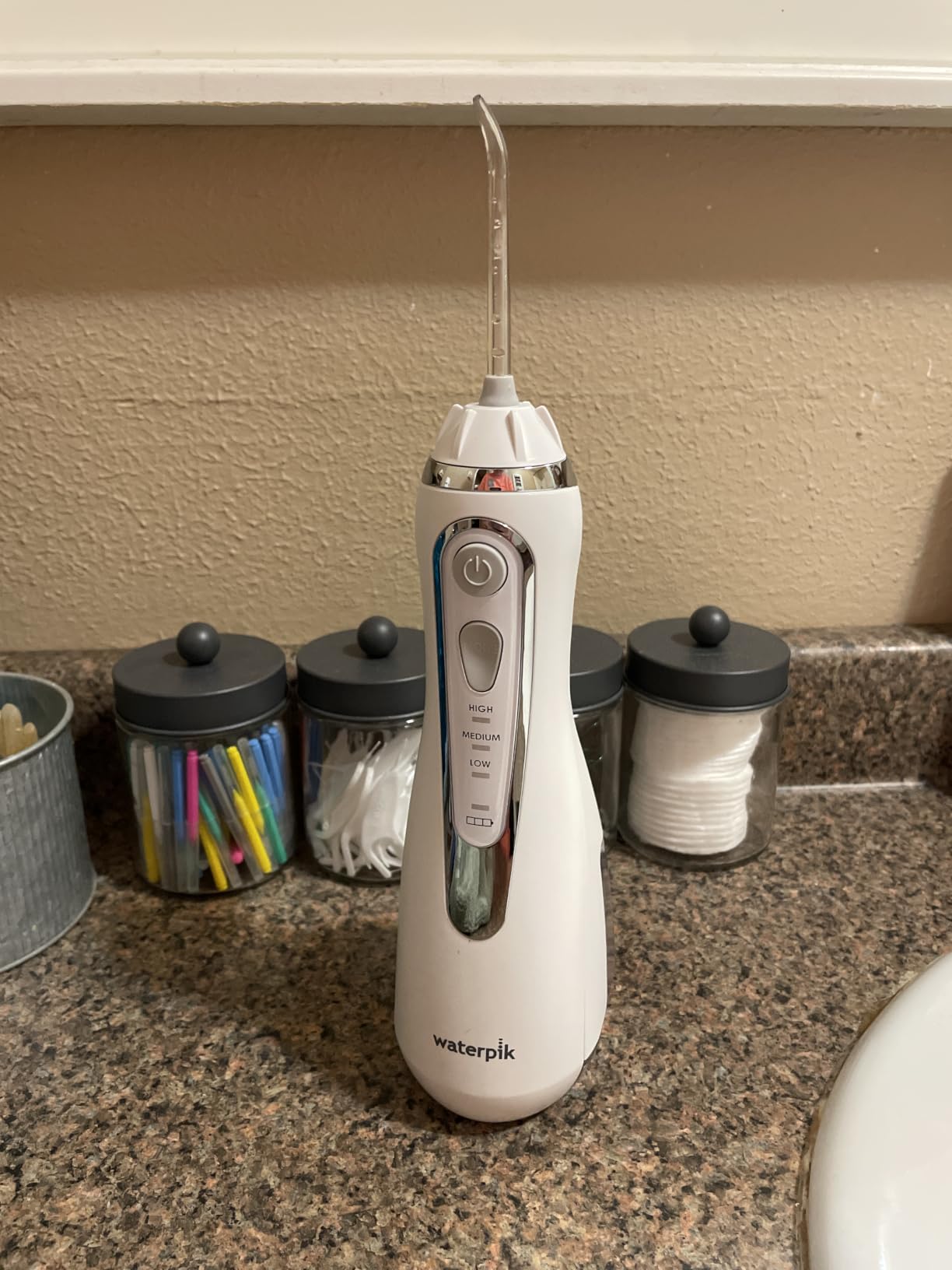 Waterpik Cordless Advanced Portable Water Flosser, Rechargeable, White | 3 Settings, 4 Tips, Travel Bag, for Gums, Teeth, Dental Braces, Implants, Shower Use ADA Accepted WP-580 Packaging May Vary customer photo 2