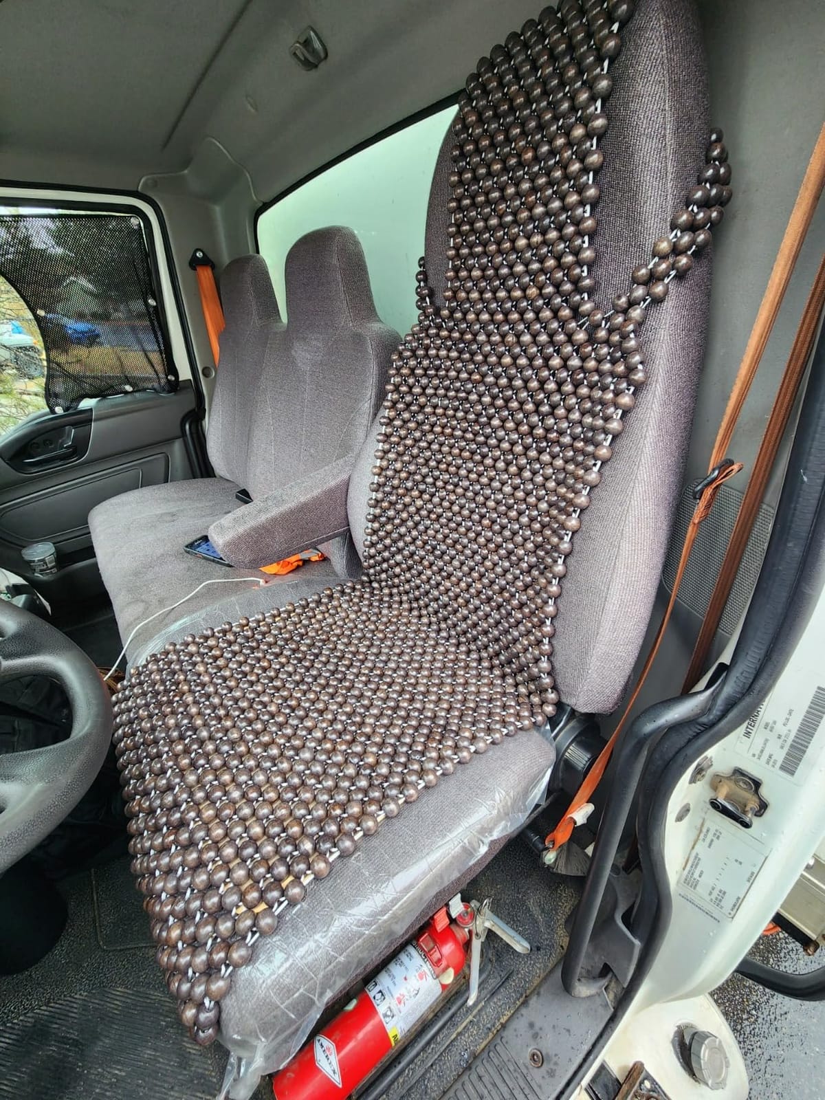 Natural Wood Beaded Seat Cover Massaging Cooling Cushion for Car Truck. Keeps The Back from Getting Sweaty While Driving. Makes Driving More Bearable and Less Painful On Long Trips customer photo 1