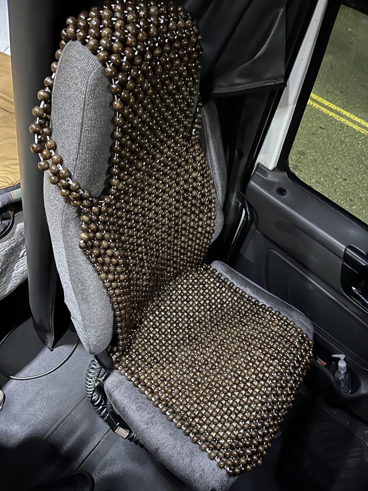 Natural Wood Beaded Seat Cover Massaging Cooling Cushion for Car Truck. Keeps The Back from Getting Sweaty While Driving. Makes Driving More Bearable and Less Painful On Long Trips customer photo 2