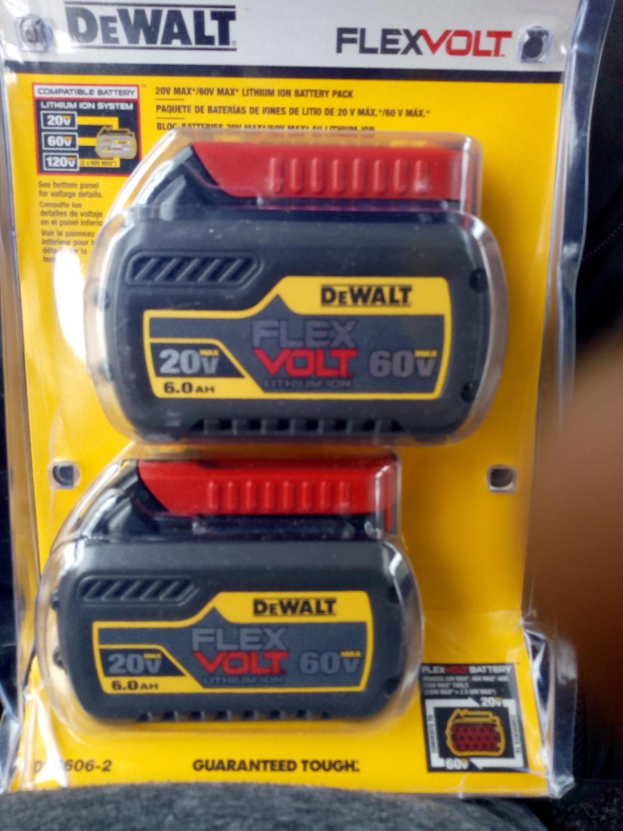 DEWALT FLEXVOLT 20V/60V MAX Lithium Ion Battery, 6.0-Ah (DCB606) customer photo 2