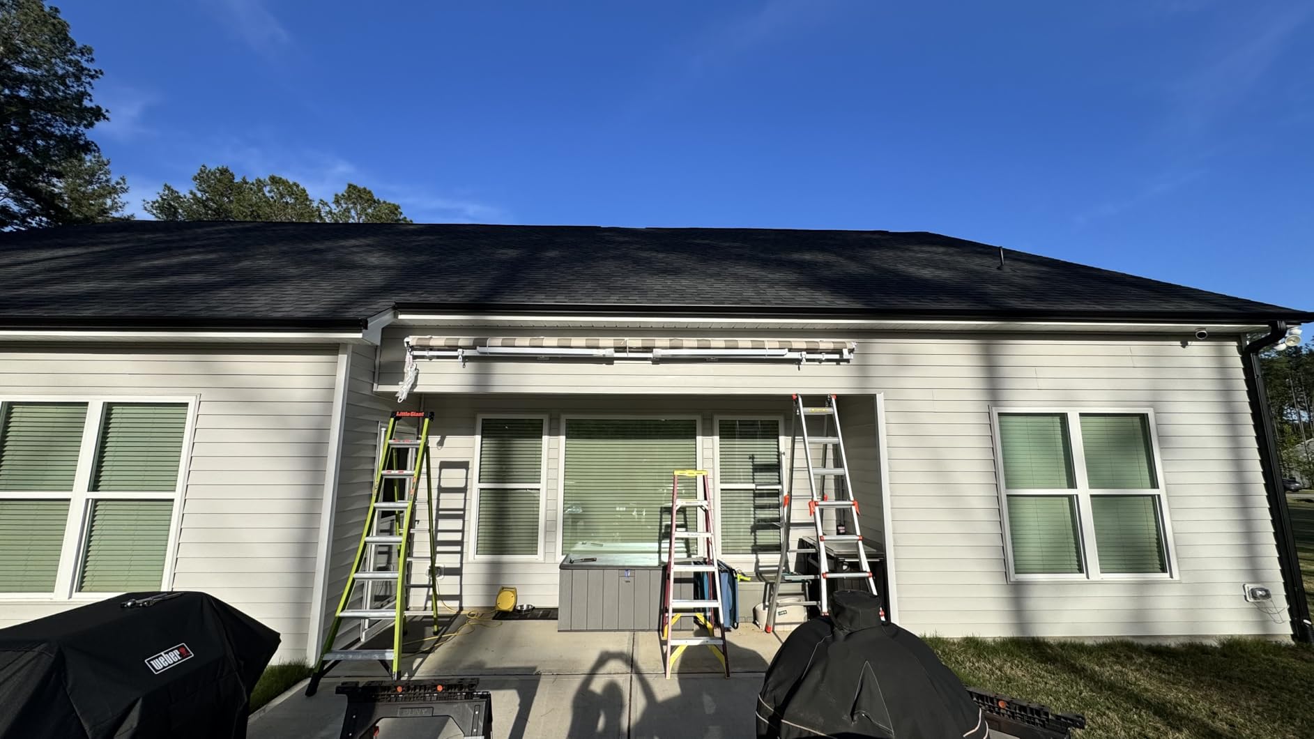 ADVANING 12'x10' MOTORIZED Patio Retractable Awning | LUXURY Series | PREMIUM Quality, 100% Solution-Dyed European Acrylic UV Sun Shade, Color: Khaki, EA1210-A100H2 customer photo 2
