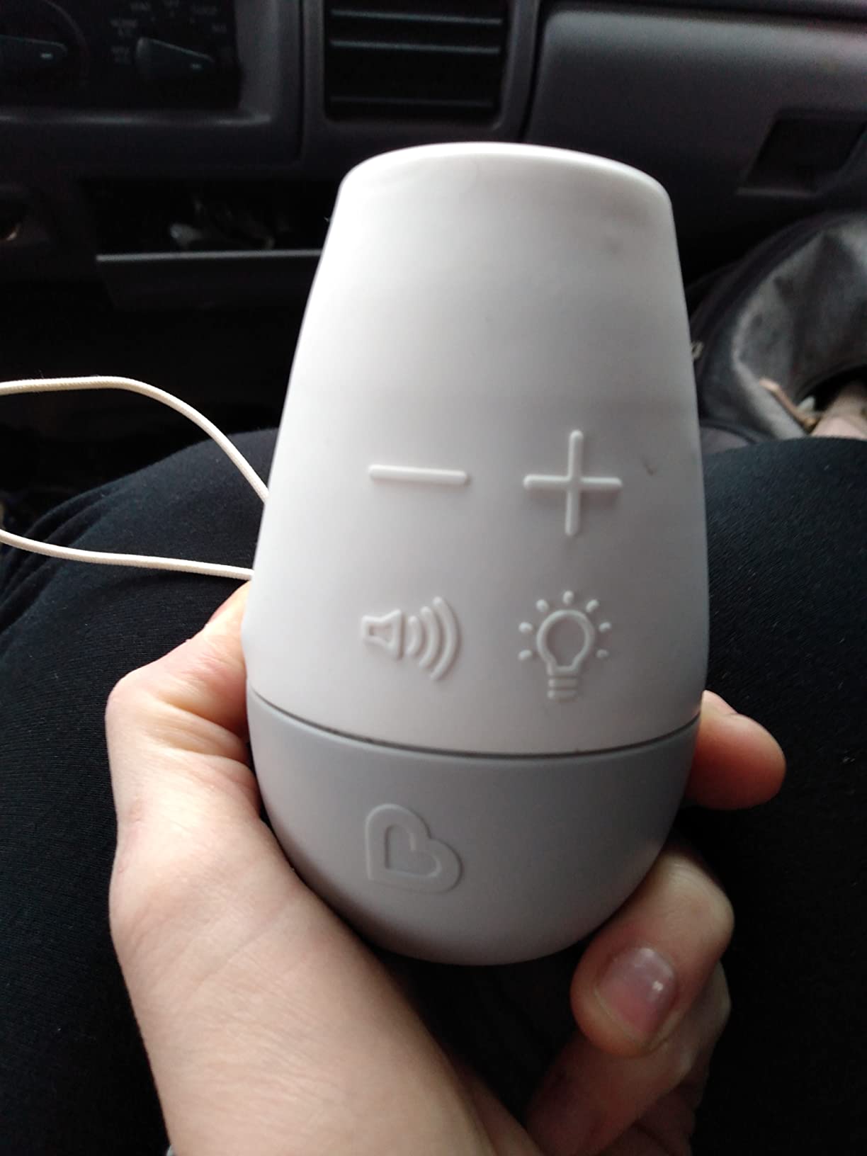 Munchkin Shhh Sound Machine with Light, White Noise Baby Soother, White/Grey customer photo 1