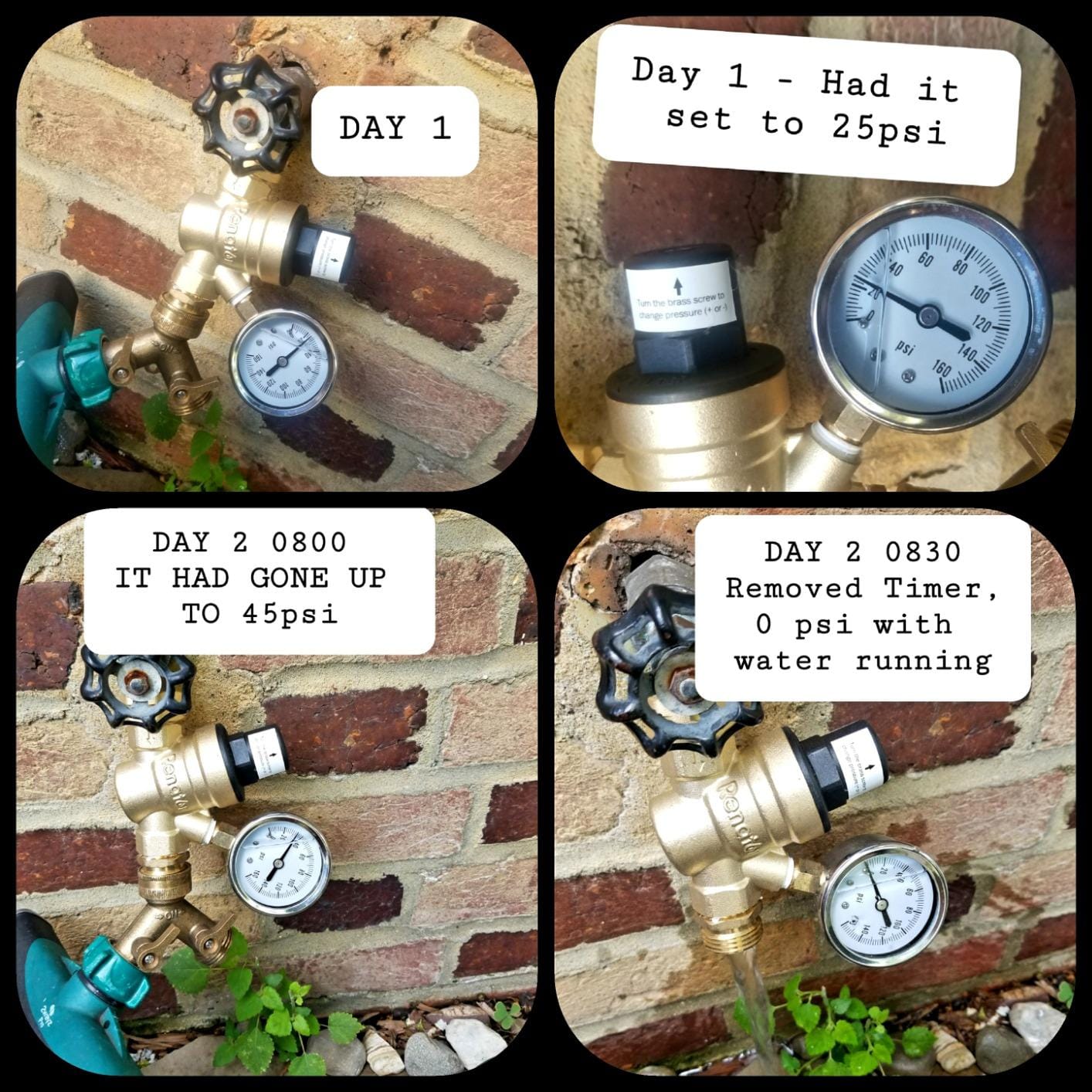 Renator RV Water Pressure Regulator for RV Camper. Brass Lead-free Adjustable Water Pressure Regulator with Gauge for Camper Travel Trailer, Reducer Valve W Filter. M11-0660R. customer photo 2