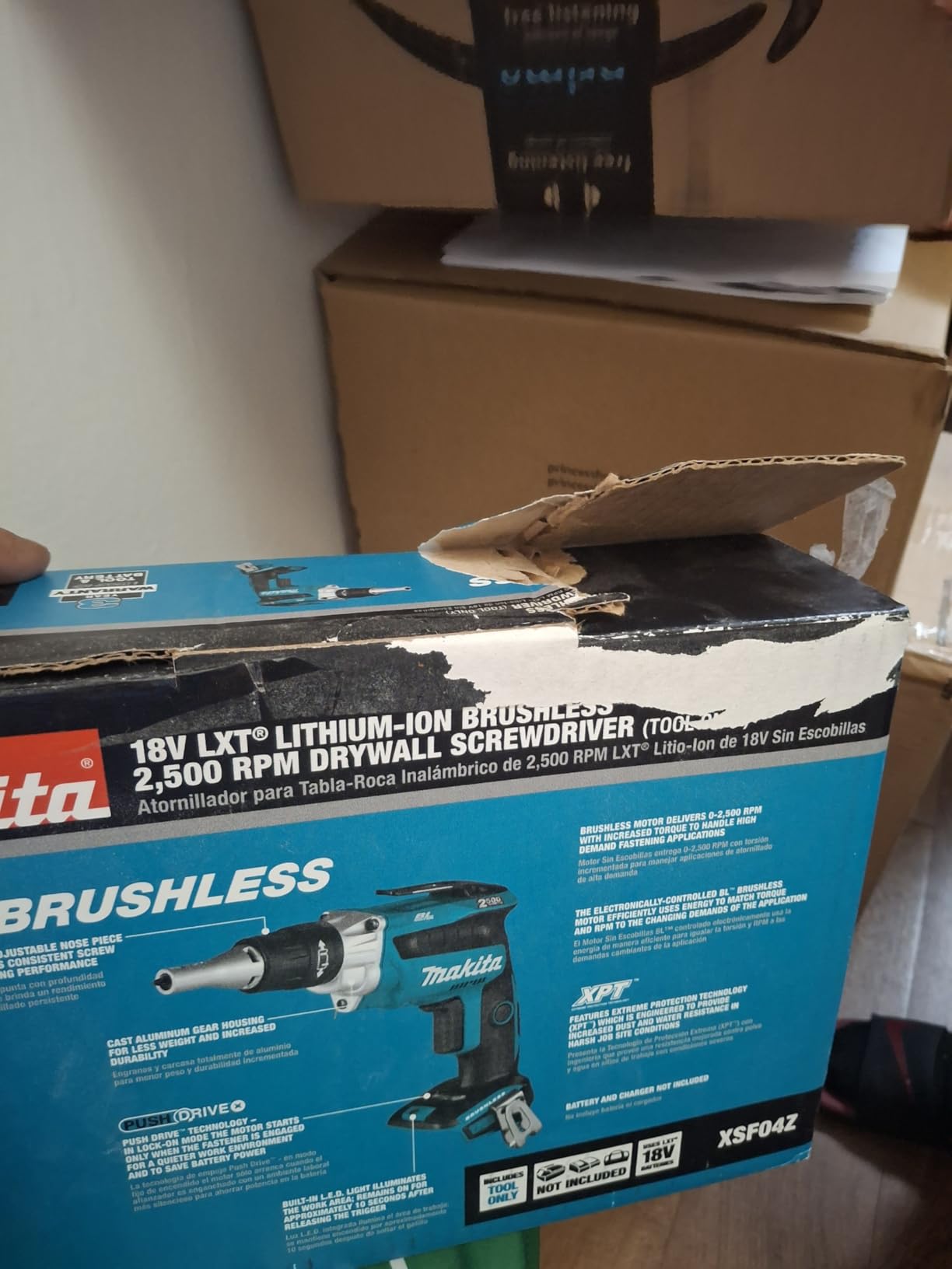 Makita XSF04Z 18V LXT Lithium-Ion Brushless Cordless 2, 500 Rpm Drywall Screwdriver, Tool Only customer photo 1