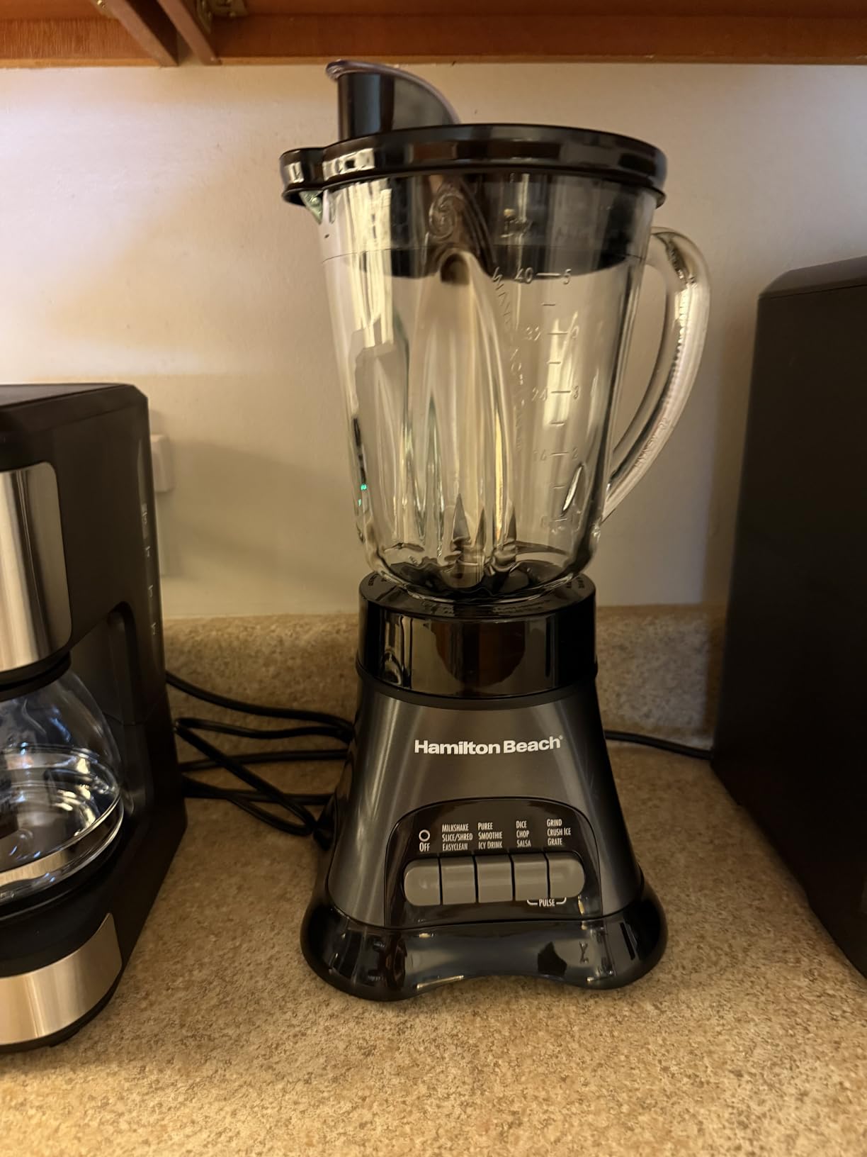 Hamilton Beach Blender and Food Processor Combo for Shakes & Smoothies, With 3 Cup Electric Food Chopper Attachment, 40 oz Glass Jar, Blender Travel Cup, 700 Watts Peak Power, Gray & Black (58163) customer photo 2