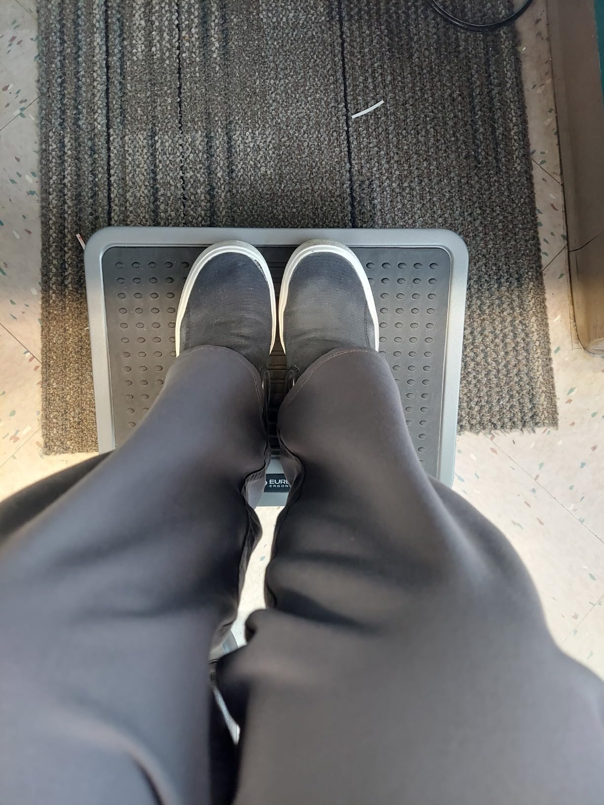 EUREKA ERGONOMIC Tilt Adjustable Footrest, Foot Rest for Under Desk at Work with Massage Surface, Office Foot Rest Under Desk with 20 Degree Tilt No Locking, Metal Frame | 20° tilt adjustable foot rest with massage surface and sturdy metal frame, designed for ergonomic under desk support customer photo 2