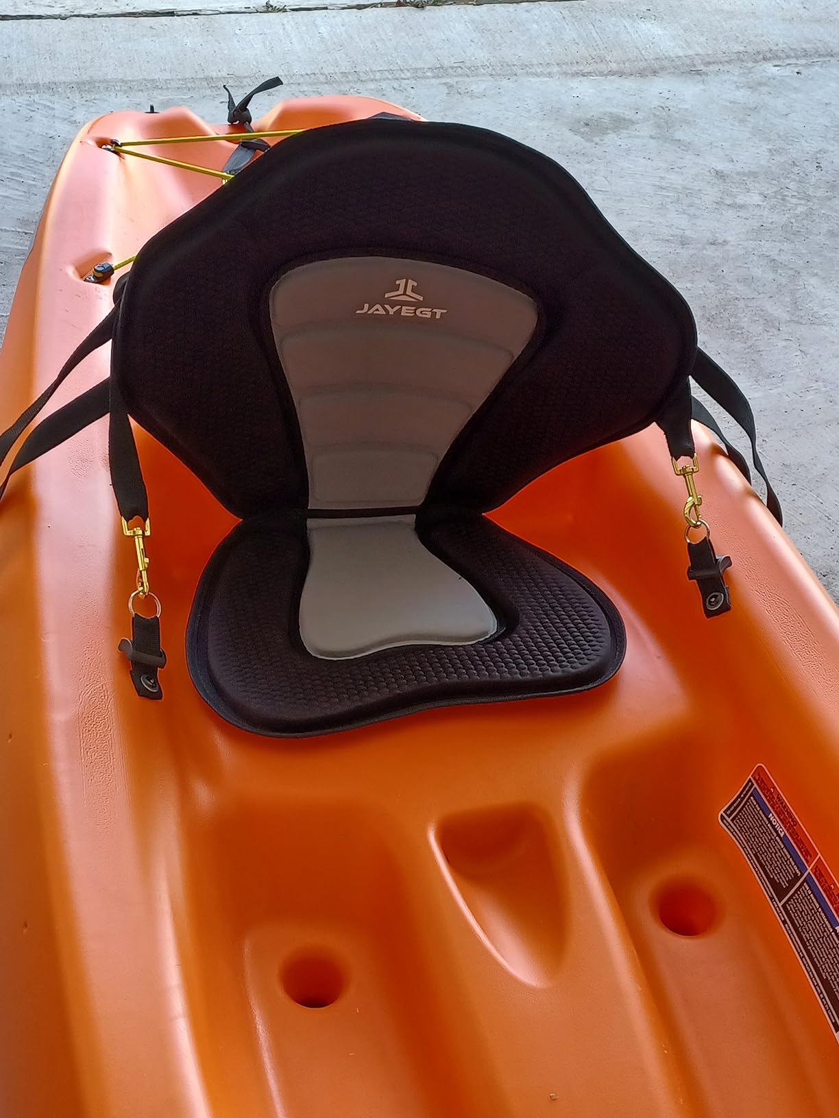 JAYEGT Kayak Seat Padded Deluxe High Back Canoe Seat with Back Support Adjustable Fishing Seat for Universal Sit with Detachable Kayak Backrest customer photo 2