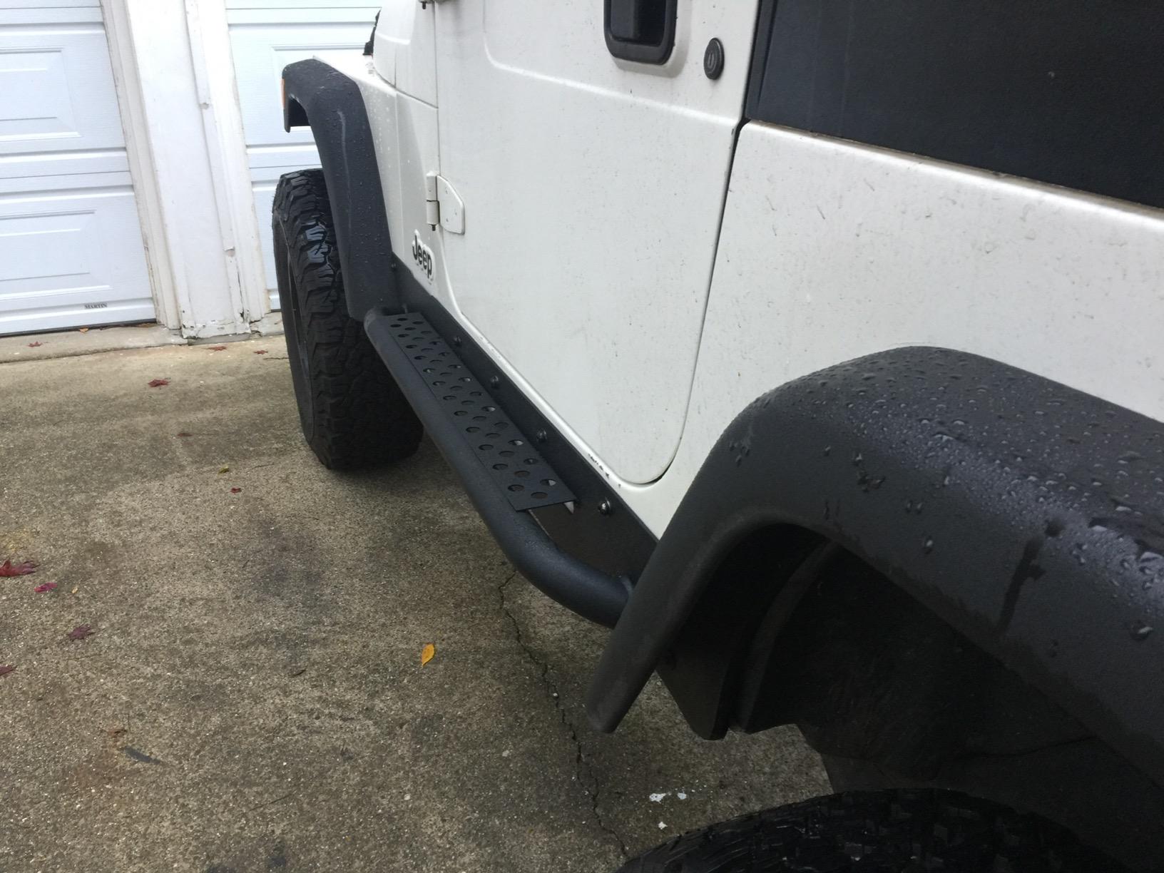 Hooke Road Wrangler TJ Rocker Panel Guards Running Board Side Armor Rock Sliders for 1997-2006 Jeep Wrangler TJ Side Step Nerf Bar customer photo 2
