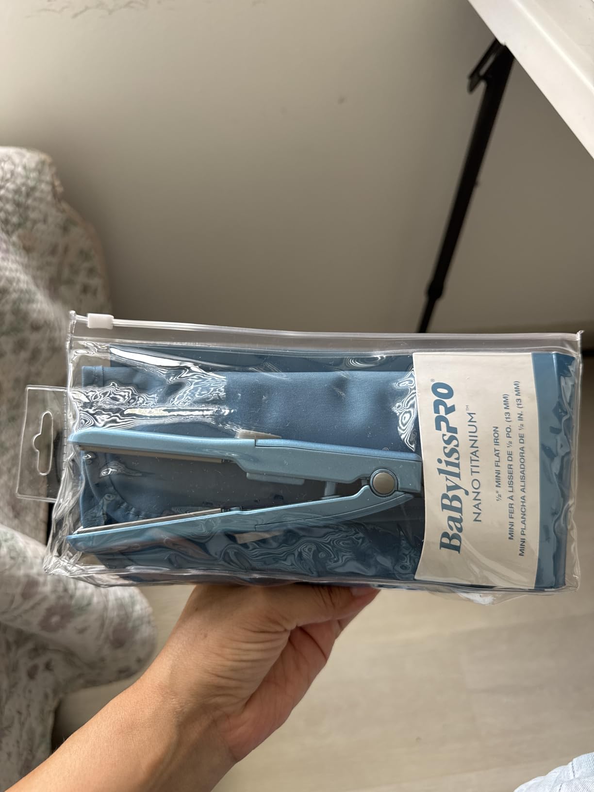 BaBylissPRO Nano Titanium Mini Flat Iron Hair Straightener, 0.5