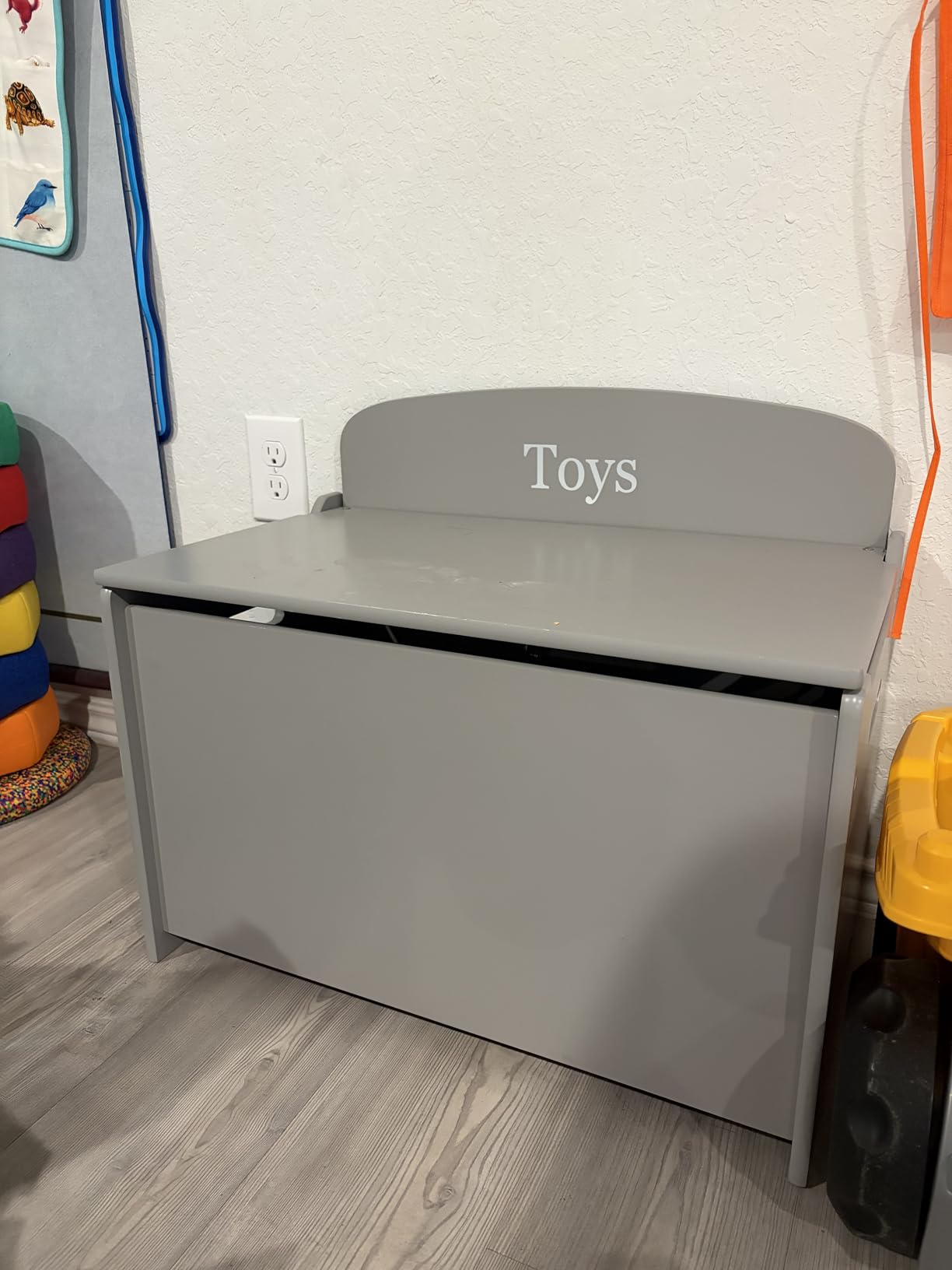 Delta Children MySize Deluxe Toy Box, Grey customer photo 1
