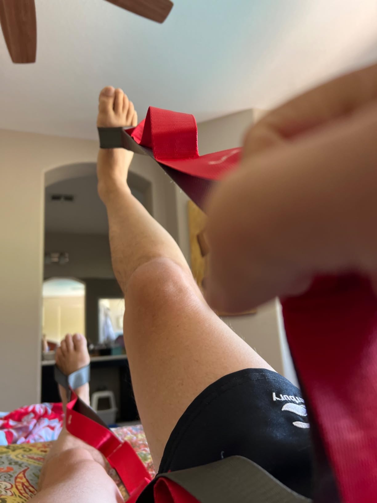 Stretching Strap with Loops, Non Elastic Stretch Band for Physical Therapy customer photo 2