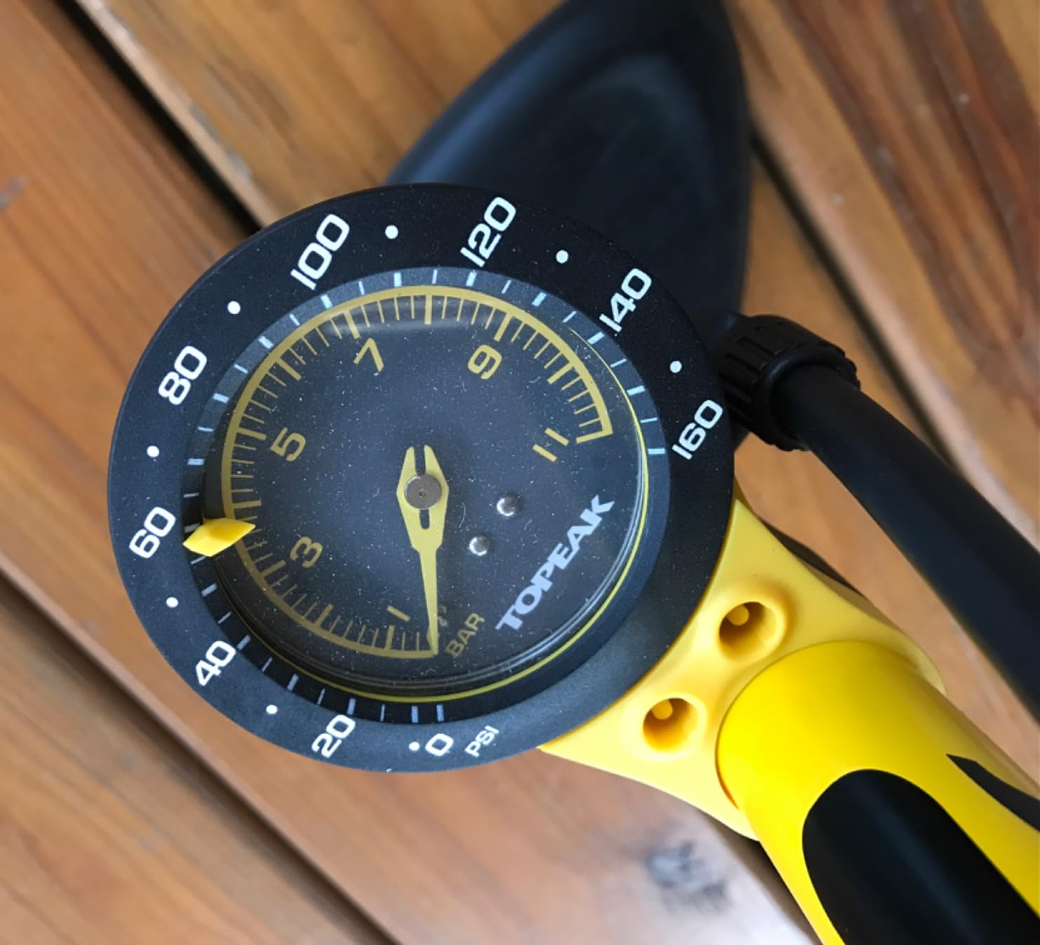 Topeak JoeBlow Sport III High-Pressure Bike Floor Pump – 160 PSI, Durable Steel Barrel, 3” Analog Gauge, TwinHead DX5 Pump Head, Long Hose, Ergonomic Handle, Fits Presta, Schrader, & Dunlop Valves customer photo 2
