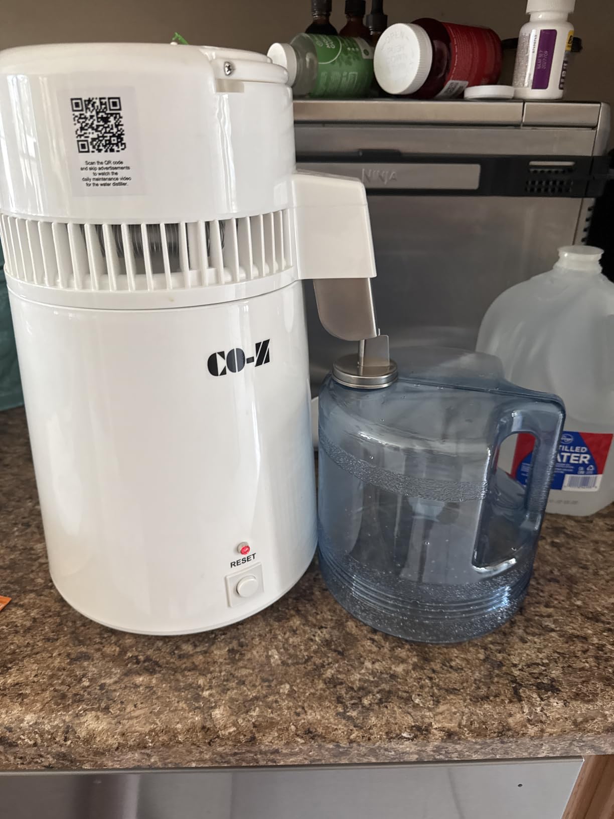 CO-Z 4L Brushed Stainless Steel 750W Countertop Water Distiller, Glass Pot customer photo 1