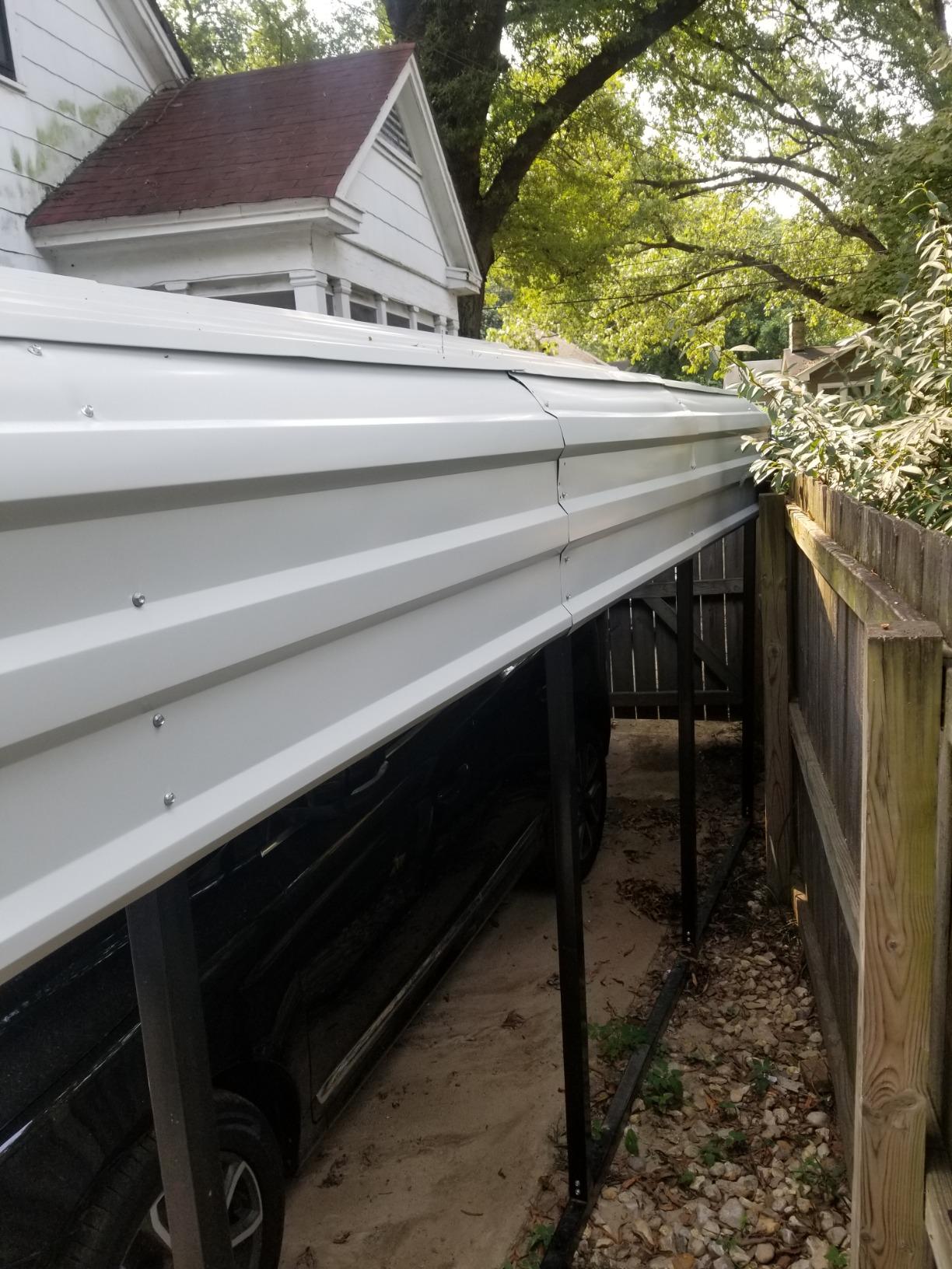 Arrow Carports Galvanized Steel Carport, Compact Car Metal Carport Kit, 10' x 15' x 7', Eggshell customer photo 2