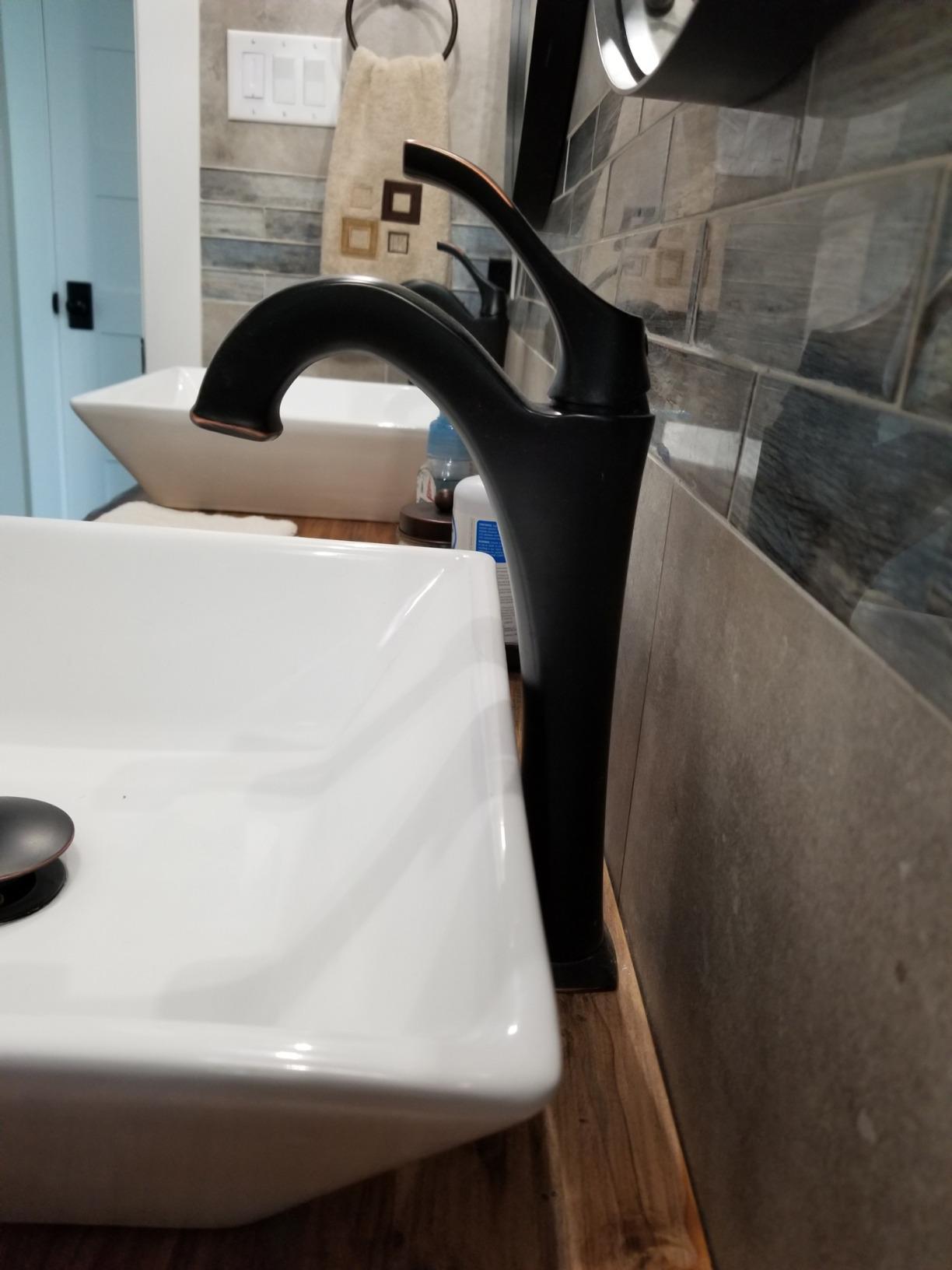KRAUS KVF-1200ORB Arlo Single Handle Vessel Bathroom Faucet with Pop Up Drain, Oil Rubbed Bronze customer photo 1